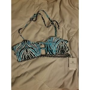 NWT Volcom Bandeau Bikini Top